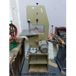 A band saw on floor stand (throat depth 30cm,