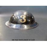 WWII Decontamination Section helmet dated 1940