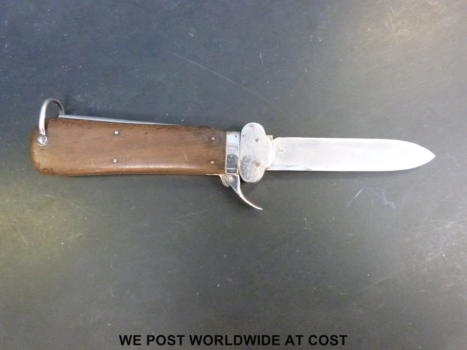 A German Paratroopers SMF Solingen Rostfrei gravity knife with wooden handle and marlin spike - Image 2 of 3