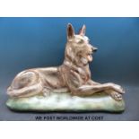 A c1950s fireside Alsatian dog figure