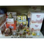 A large quantity of Lilliput Lane items in boxes and some boxed Michael Bowaner figures