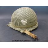 A US Army Korean War helmet c1950,
