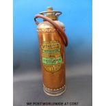 A Windsor copper riveted fire extinguisher