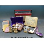 A quantity of collectables to include opera glasses, Roberts radio, small books,