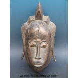 An African tribal mask, Baule tribe,