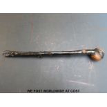 A 19thC Irish blackthorn shillelagh or club (length 46cm)