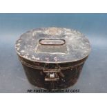 A military hat tin by Hobson & Sons, Little Windmill Street, named Major W H Wheeley, R.