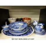 A quantity of ceramics including Copeland Spode Tower meat platter, Spode Blue Italian,