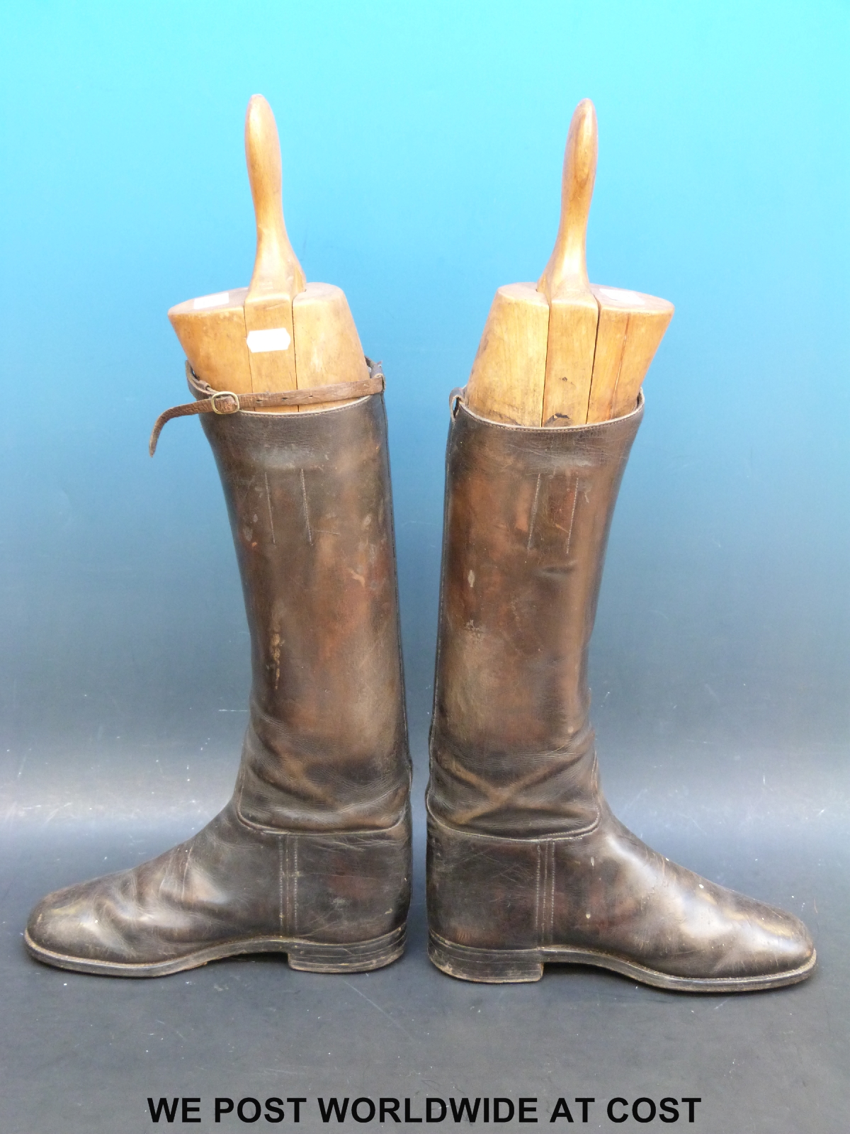 A pair of riding boots and trees - Image 2 of 2