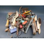 A quantity of tools to include screwdrivers, trowels,