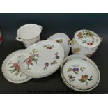 A collection of Royal Worcester oven and table ware to include Evesham quiche dishes, a marmite,