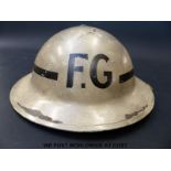 WWII Fire Guard Officer's helmet dated 1939