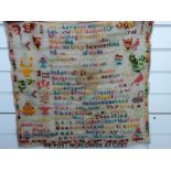 A Victorian sampler by Beatrice Weeks,