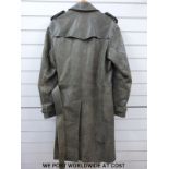 An Alexander McQueen gentleman's leather trench coat (approximately 39 - 40" chest)