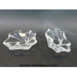Two Baccarat Crystal dishes