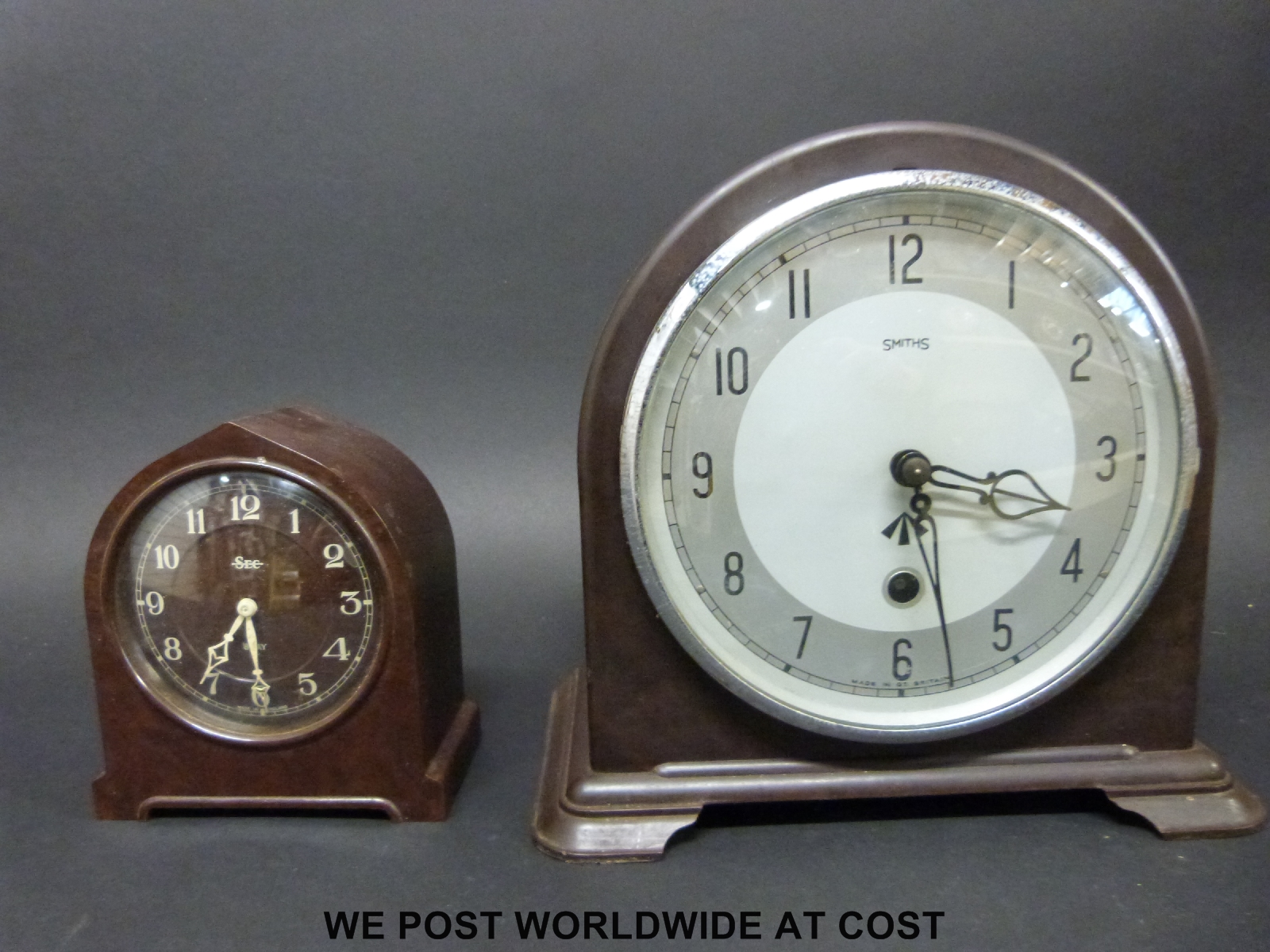 A c1930's Smiths bakelite cased timepiece with ministry mark to dial, - Image 2 of 3