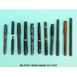 A collection of fountain pens to include Duro pen, Conway Stewart Burnham No.