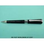 Montblanc Marlene Dietrich ballpoint pen with mother of pearl top and platinum plated herring bone