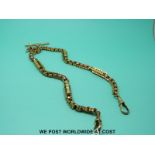 A 9ct gold Victorian Albert / watch chain with unusual links (23.