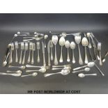 A collection of silver plated cutlery including Thalia shipping items