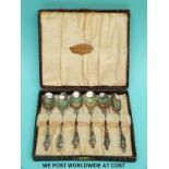 A cased set of Victorian hallmarked silver apostle spoons London 1900,