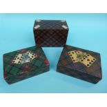 Three tartanware card boxes comprising McPherson,