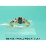 A 9ct gold ring set with topaz (size L)