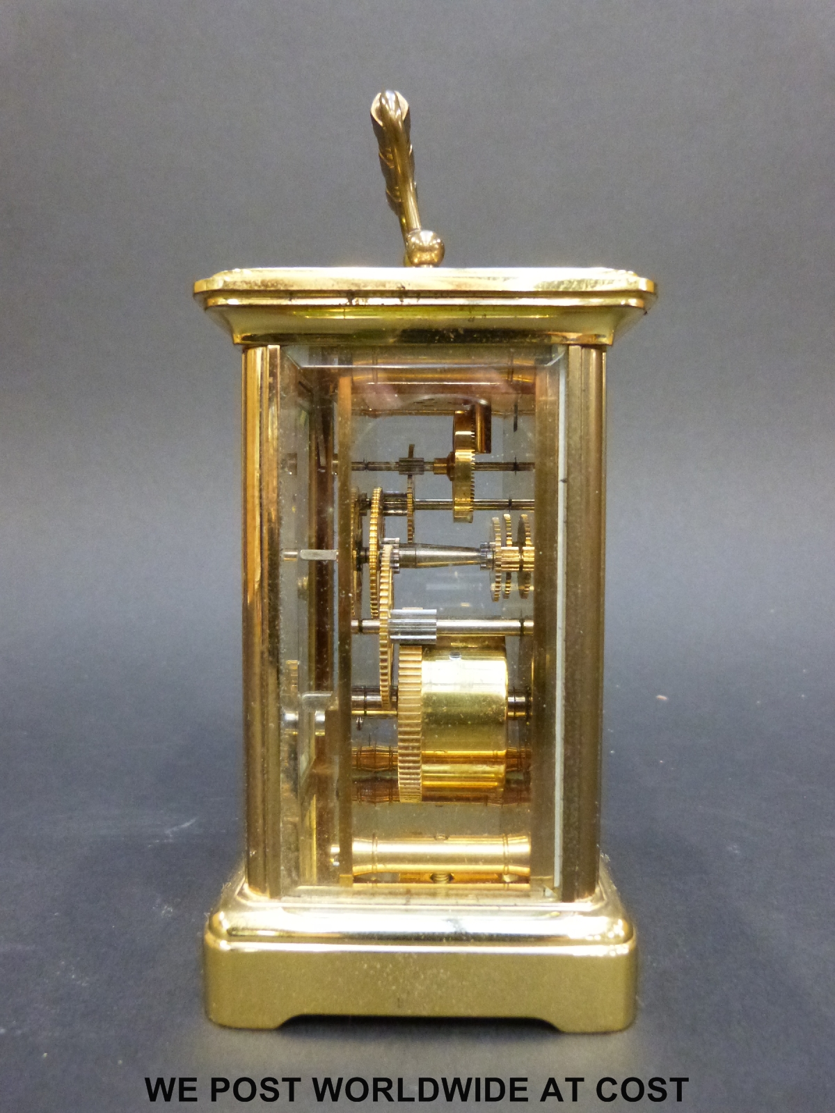 Matthew Norman to dial brass carriage clock in corniche style case, - Image 2 of 7