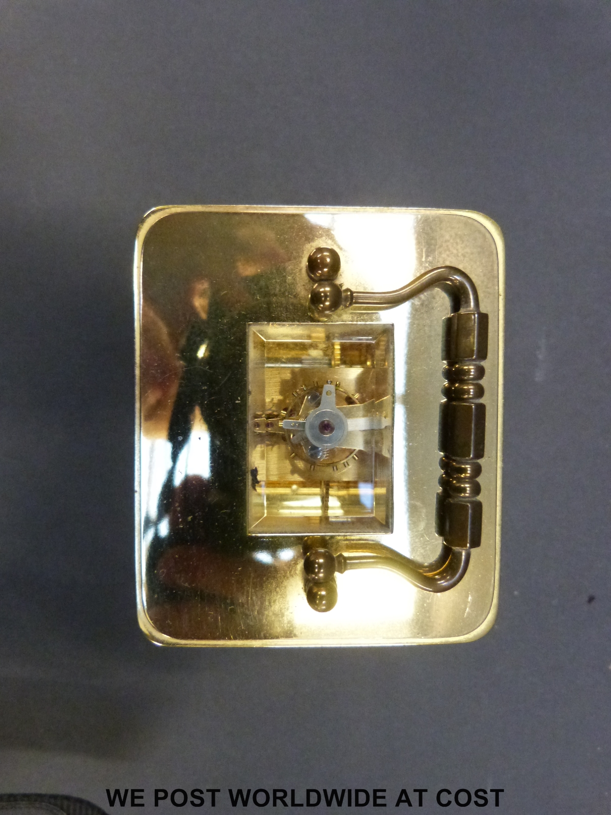 Matthew Norman to dial brass carriage clock in corniche style case, - Image 6 of 7