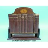 A late 19th / early 20thC Asprey London book set on stand, comprising Gazetteer,