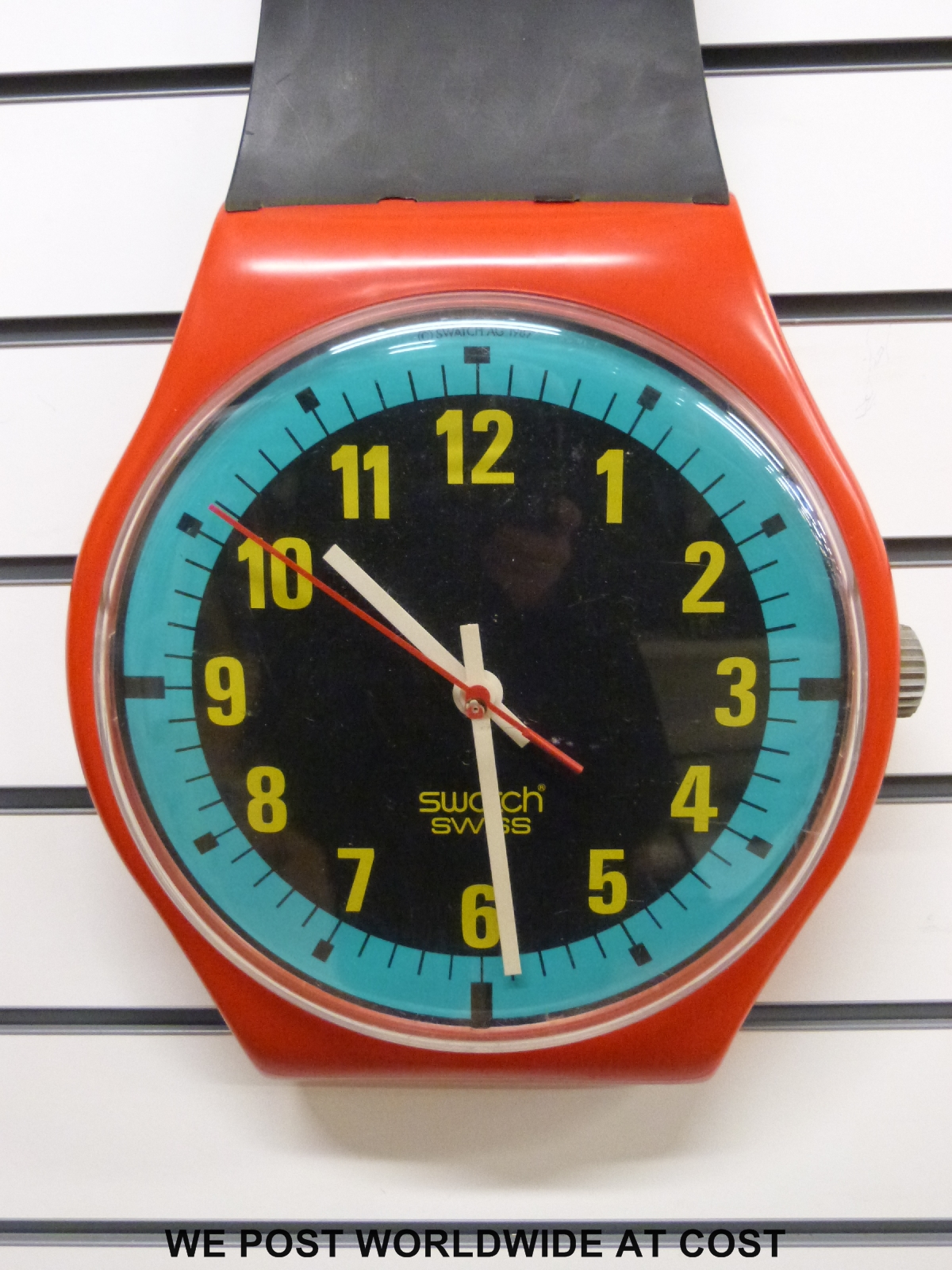 A multicoloured Swatch wall watch in box (26cm diameter dial) - Image 2 of 3