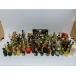 A collection of alcohol miniatures