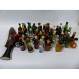 Approximately 50 alcohol miniatures to include Dow's LBV port, cognac, brandy, port, gin, vodka,