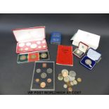 A collection of proof sets etc including British Virgin Islands together with crowns,