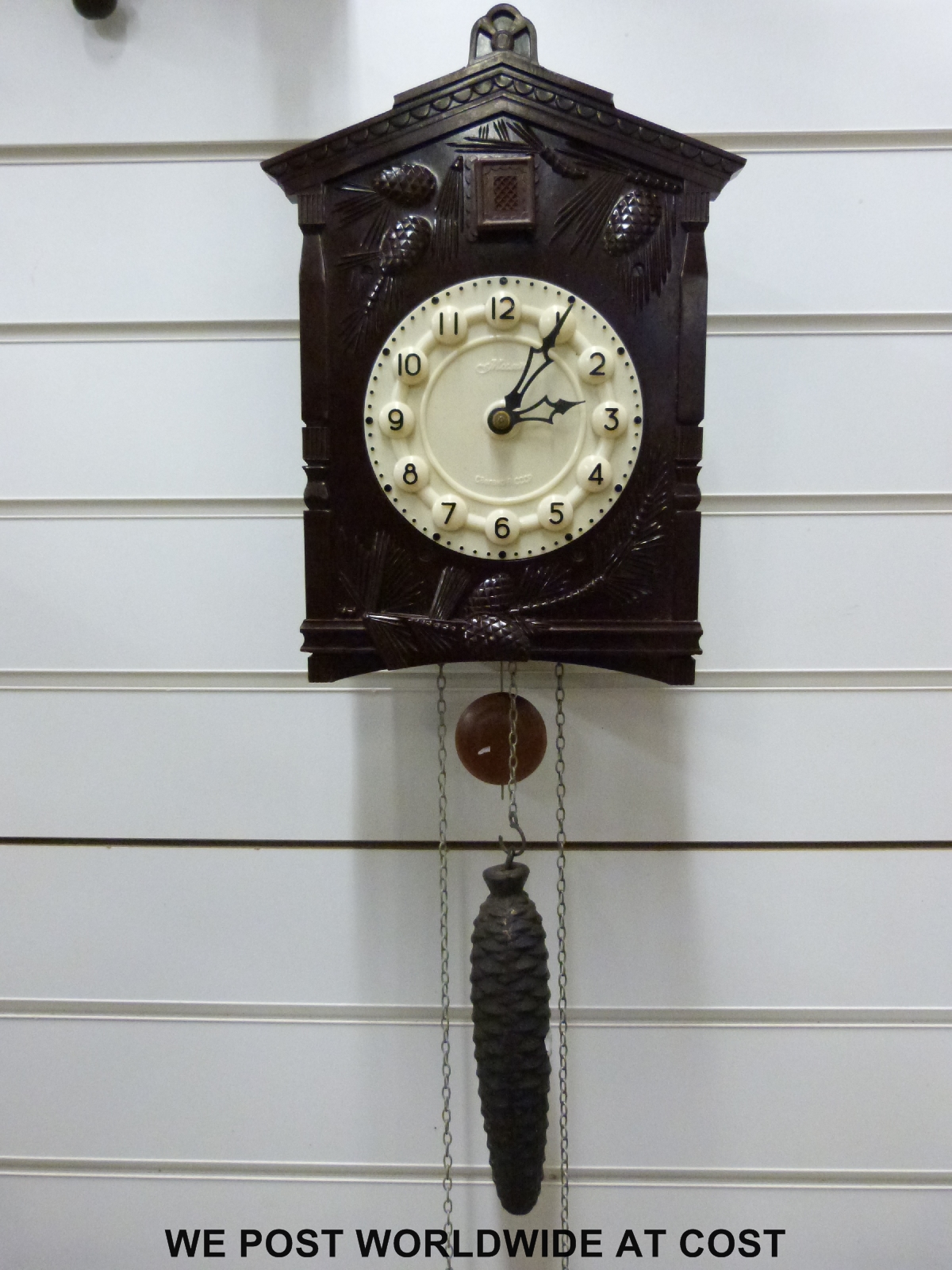 A Russian made bakelite cuckoo clock,