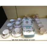 Nine Coleridge plates, eight Royal Albert large trinket trays,