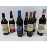 Eight bottles of mixed wine from France, Spain, Italy and Cyprus to include Bourgueil,