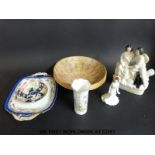 A Staffordshire figure and a Coalport figurine etc