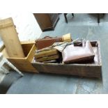 A quantity of vintage suitcases, trunks etc.