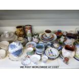 A collection of ceramics including Beswick, Doulton, Royal Worcester, Poole, Belleek,