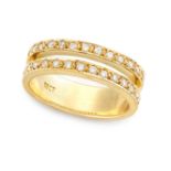 Diamond and gold half-eternity ring