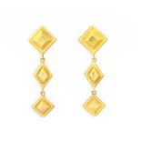 Pair of 18ct gold pendant earrings, Lalaounis