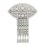 A Belle Époque diamond brooch/pendant, circa 1915