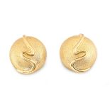 Pair of 18ct gold earrings