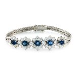 Sapphire and diamond bracelet