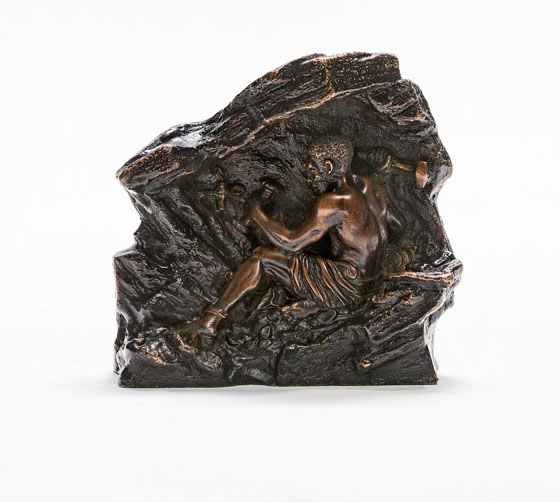 Anton van Wouw The Hammer Worker, maquette signed and inscribed 'Fonderia G. Nisini, Roma' bronze