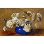 Frans David Oerder Snowball Viburnum signed oil on canvas 48,5 by 74,5cm