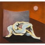 Sydney Alex Kumalo Reclining Figure signed and dated 81 pastel 56,5 by 60,5cm