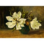 Otto Klar Magnolias signed oil on board 43,5 by 59cm