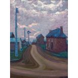 Bertha Amy Everard Spring Evening, Longueval signed; inscribed with the artist's name and medium